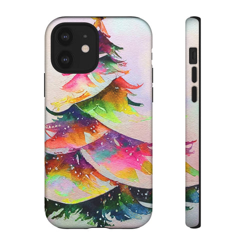 Swooshy Christmas Tree - Impact Resistant Phone Case iPhone 12 Matte